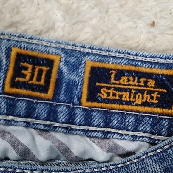 Rock Revival Jeans size 30 Laura Straight Distressed - Picture 10 of 16